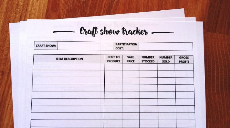 free printable craft inventory tracker sheet