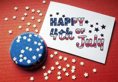 Beautiful craft project for 4th of july. Bath bomb layered with red blue colors and white stars resembles American flag