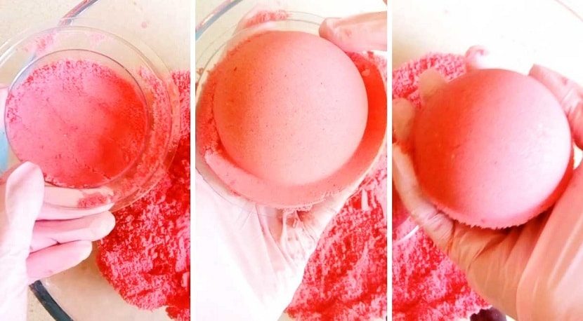 steps showing how to make bath bombs