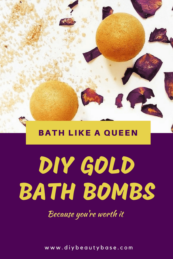 moisturizing bath bomb recipe in gold