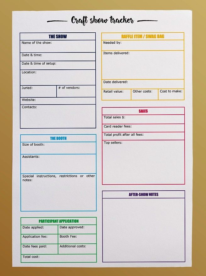 Craft show tracker main jpg