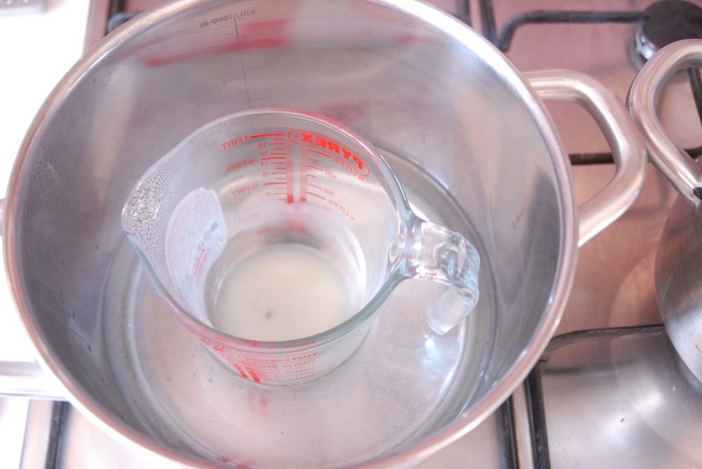 melting oils and bmts-50 in water bath to make hair conditioner melting oils and bmts-50 in water bath to make hair conditioner