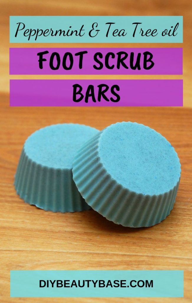 Very easy DIY foot scrub bars with pumice, peppermint and tea tree oil
