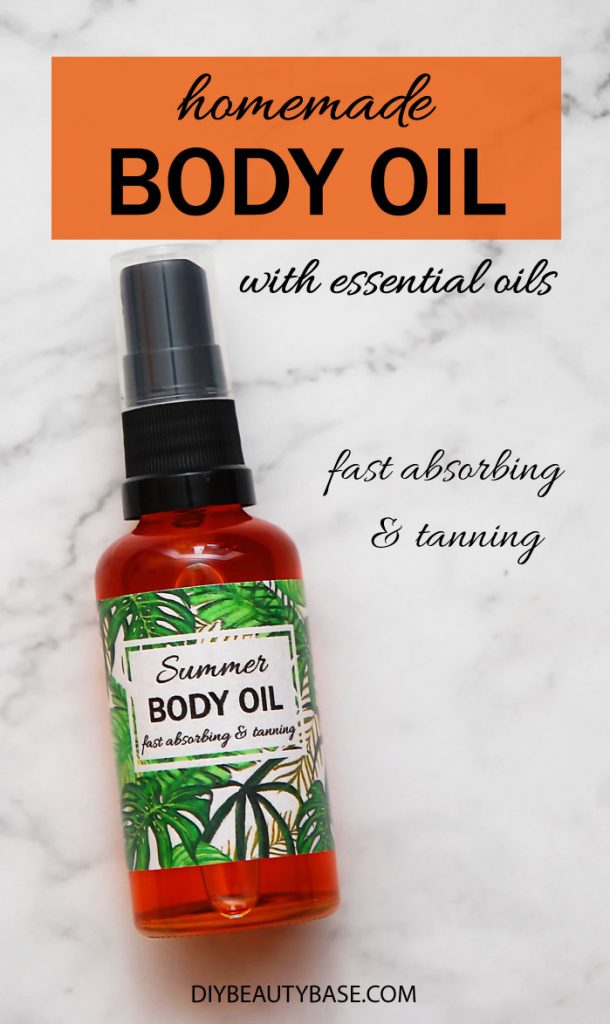 homemade body oil spray recipe with essential oils