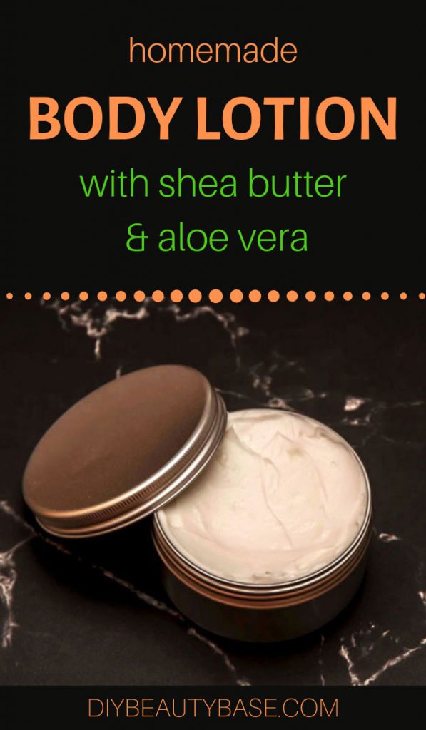 homemade lotion recipe with aloe vera and shea butter