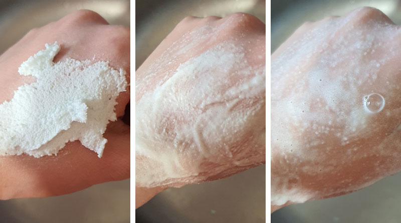 using homemade foaming foot scrub