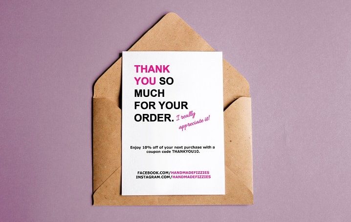 Insert Order Marketing For Small Business DIY Thank You Card DIY Printable Thank...