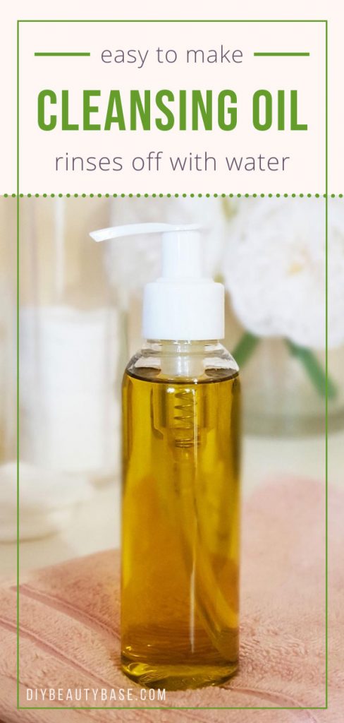 cleansing oil recipe with natural oils and emulsifier for acne prone, oily skin and dry skin