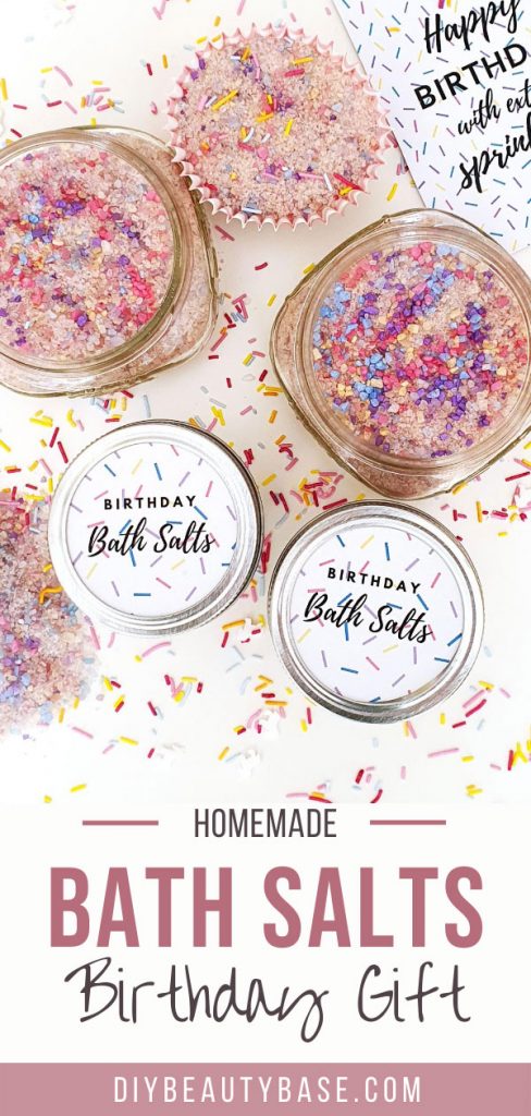 homemade bath salts for birthday gift