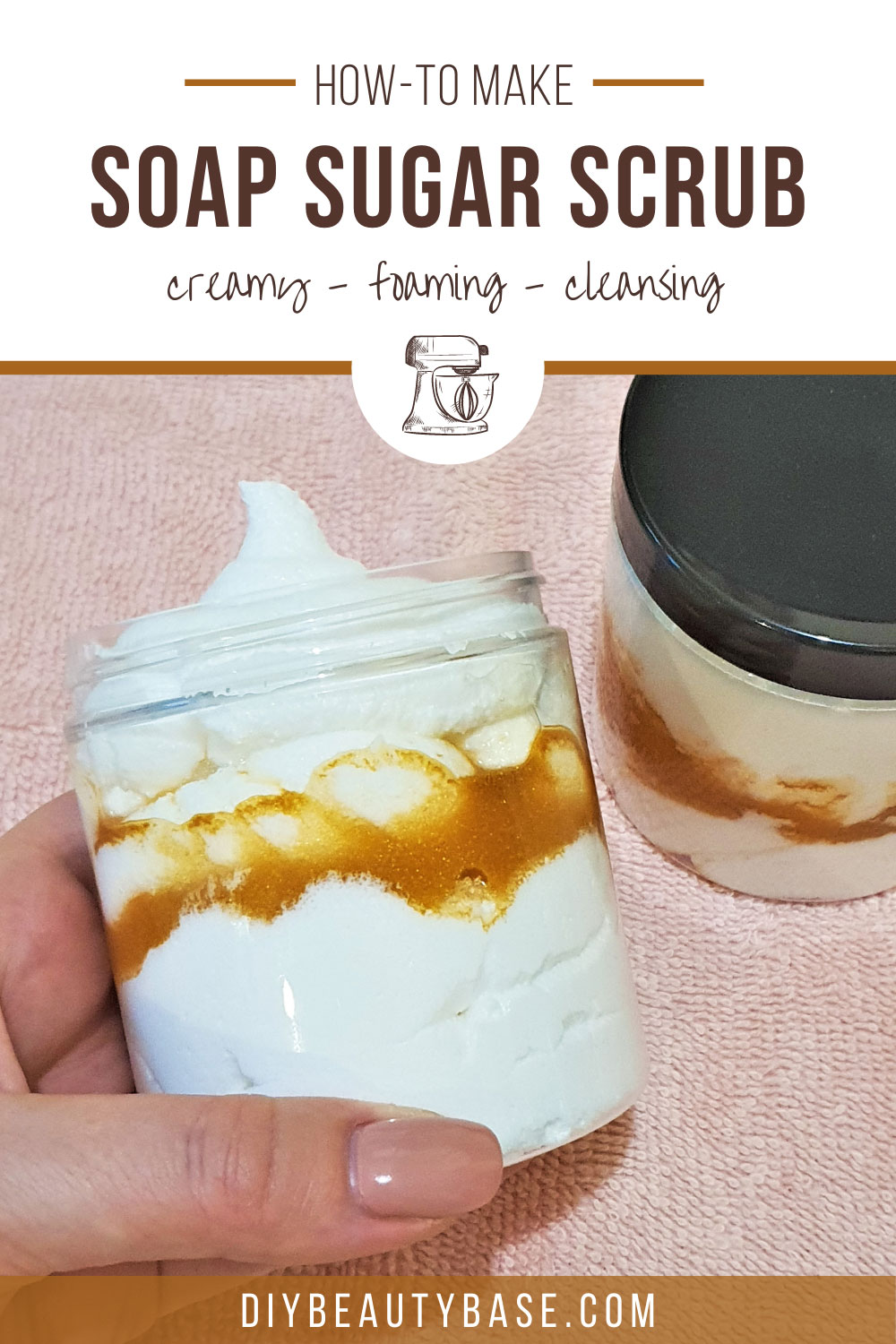 Creamy Whipped Soap Sugar Scrub Recipe DIY Beauty Base