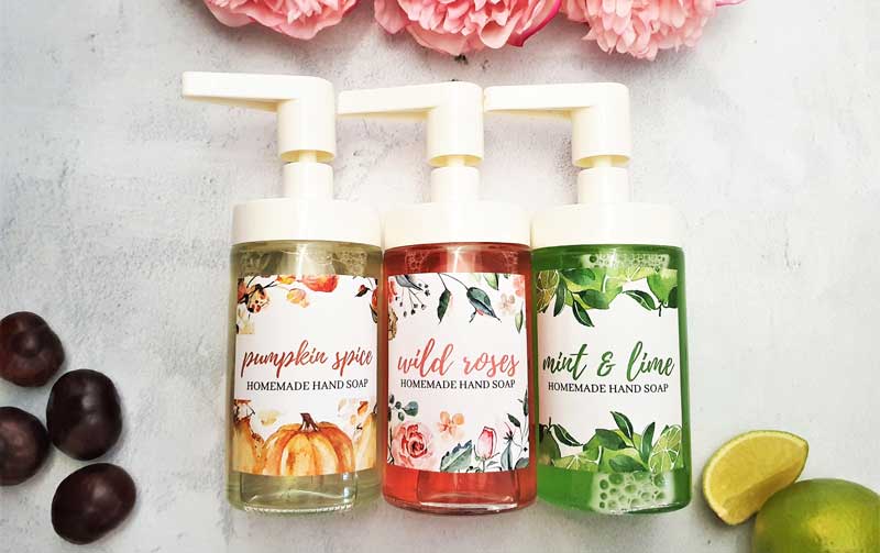 DIY liquid hand soap with essential oils