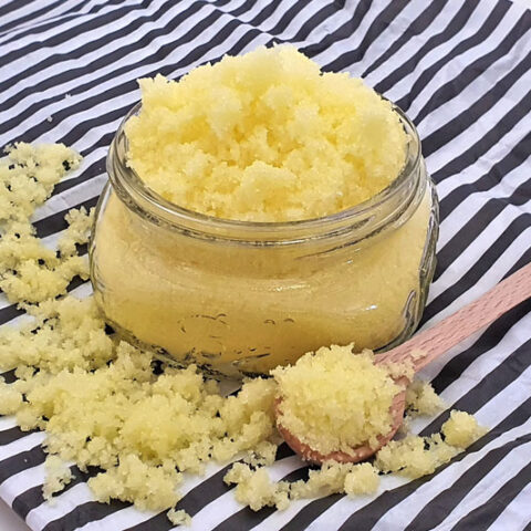 DIY sugar scrub with soap