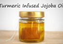 Jojoba oil infused with turmeric powder