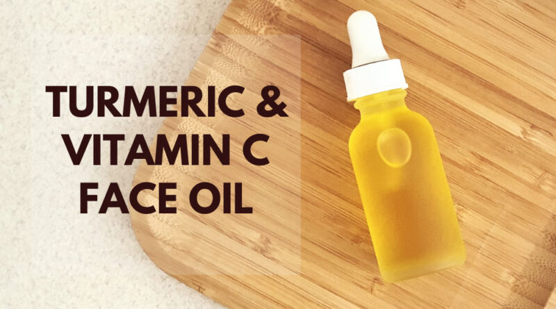 DIY brightening turmeric face oil with Vitamin C