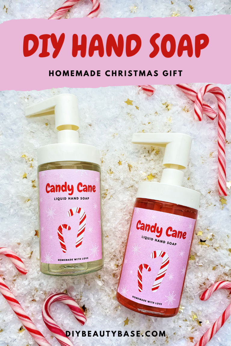 DIY Christmas Hand Soap [Free Candy Cane Labels] DIY Beauty Base