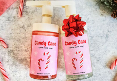 homemade candy cane hand soap