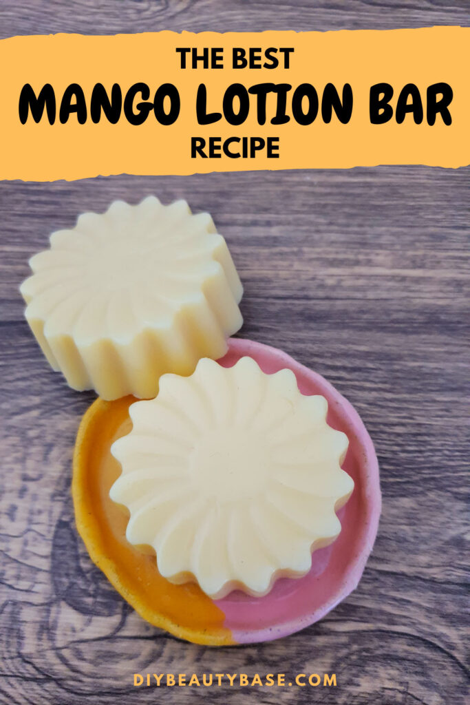 Best mango lotion bar recipe that is non greasy and vegan