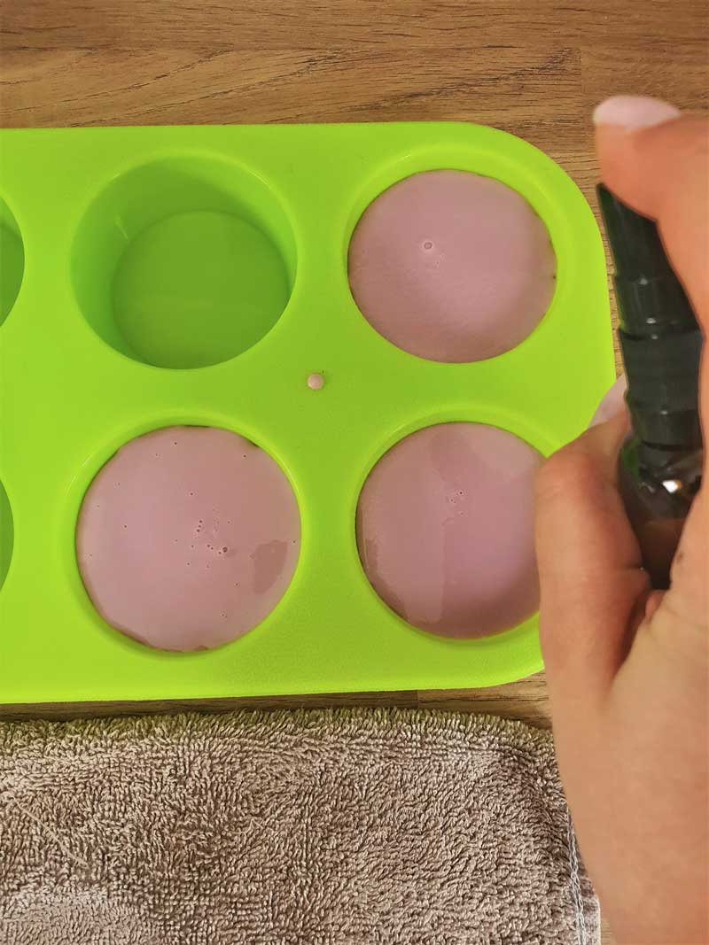 removing air bubbles from soap