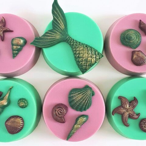 sea shell and mermaid soap design recipe