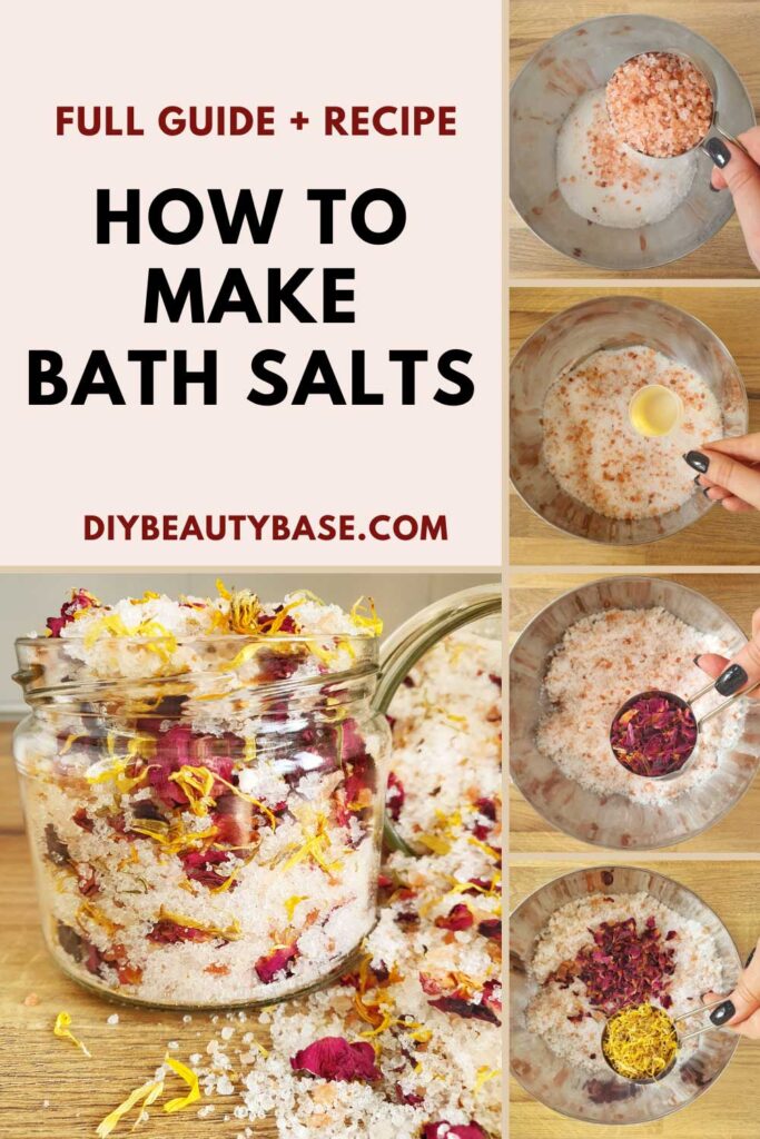 Step by step tutorial for making bath salts