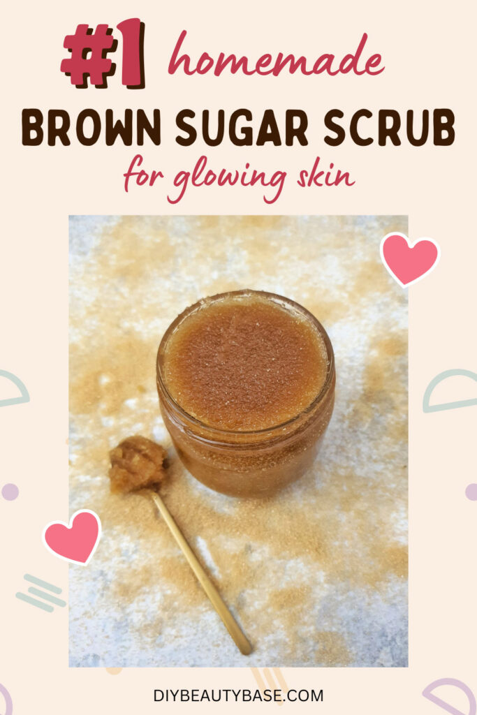 DIY sugar scrub with coconut oil and brown sugar 
