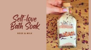 DIY milk bath soak with bath salts