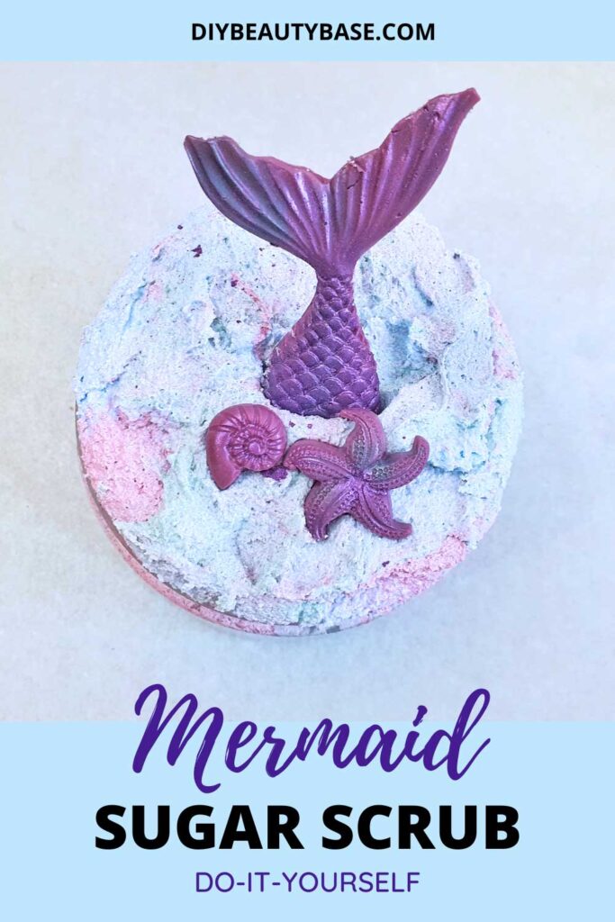 colorful and easy to make mermaid sugar scrub recipe