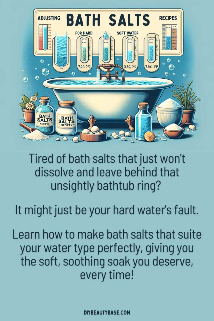 making bath salts work in hard water or soft water and learning to adjust bath salts ingredients